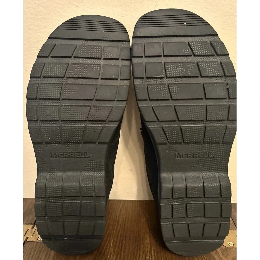 Men's Merrell World Legend 2 Black Suede Leather Lace Up Loafer Size 10‎